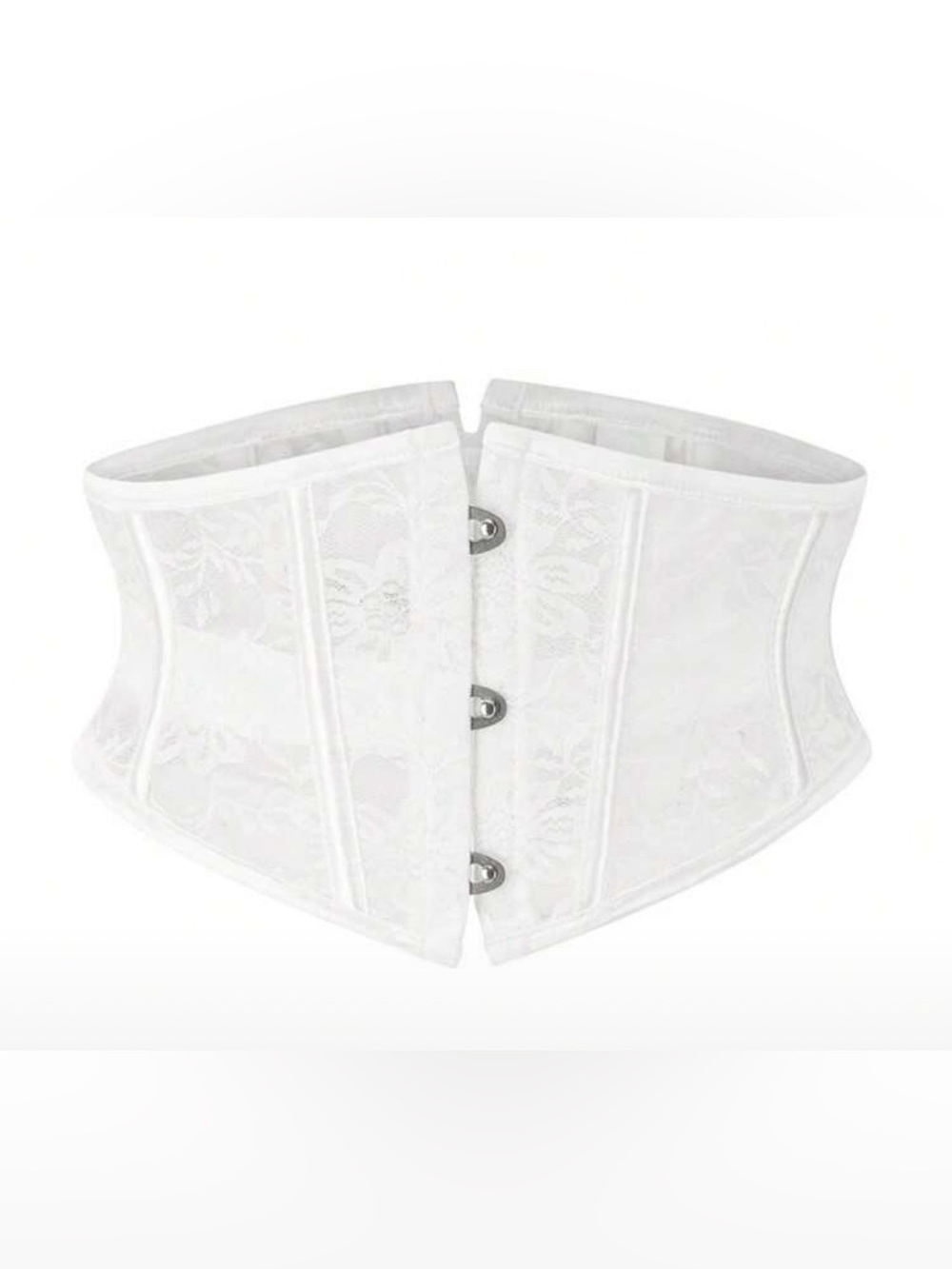 White Lace Waist Cincher Corset